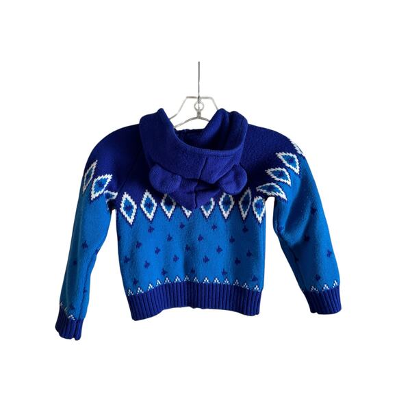 Grumpy Care Bears Hoodie Jumper Size 4T Blue Zip Up Knit Sweater Discontinued - Picture 2 of 6